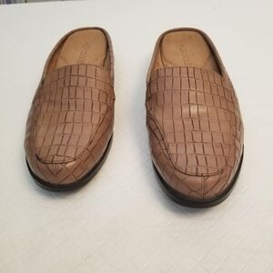 Aerosoles Alligator Print Beige Mule Shoes Size 8M See Photos